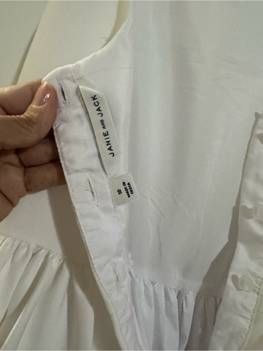 Janie and Jack Girls Ivory White Bow Special Occasion Dress Size 10 - Picture 4 of 4